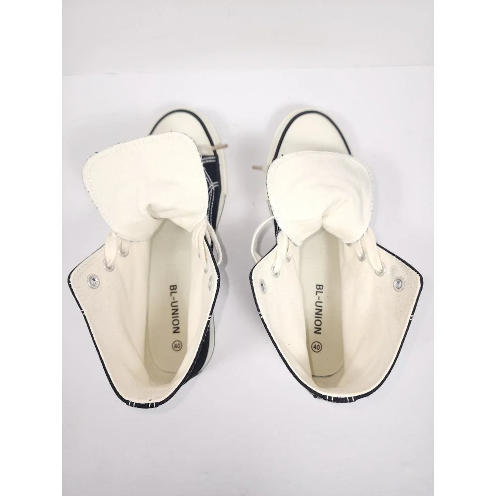 Kawaii Black Space Bunny Universe Sneakers Canvas Hi Top‎ BL-Union Size 9